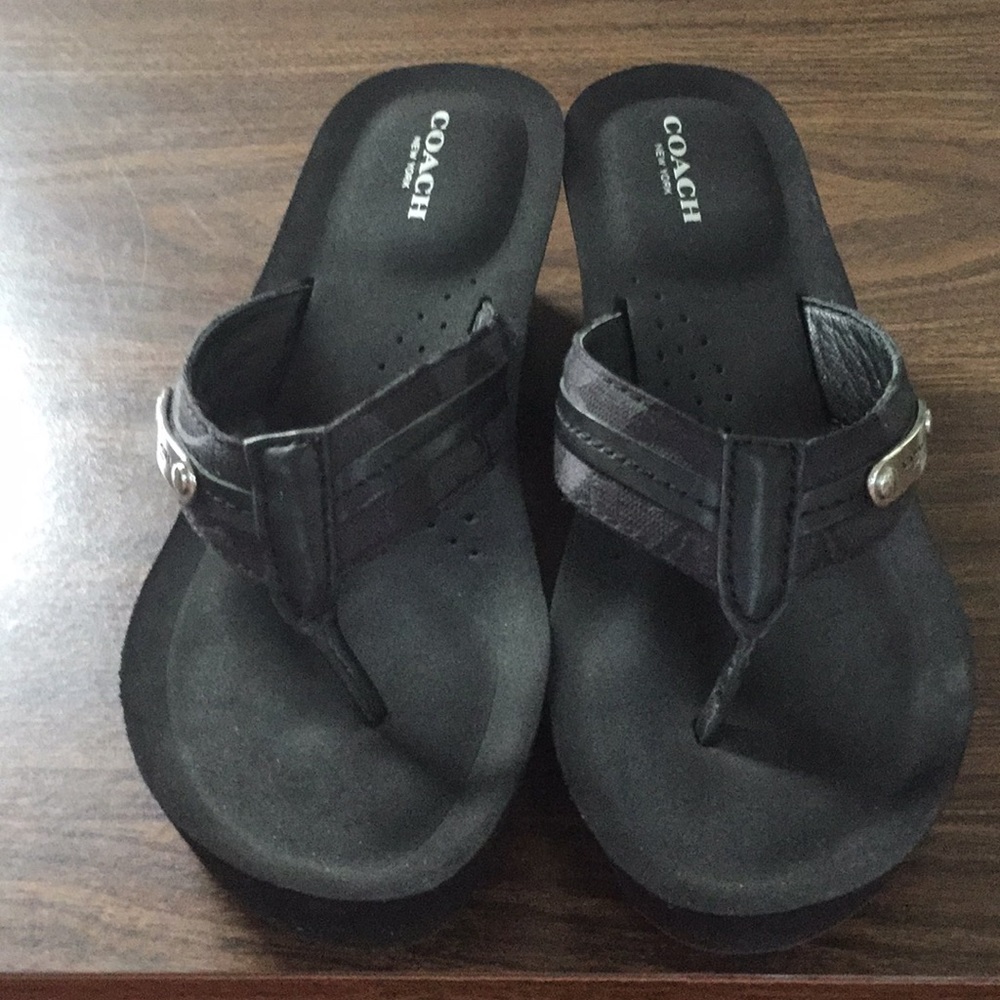 Black Coach Sandals